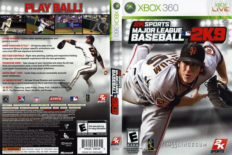 MLB 2K9 - XBOX 360