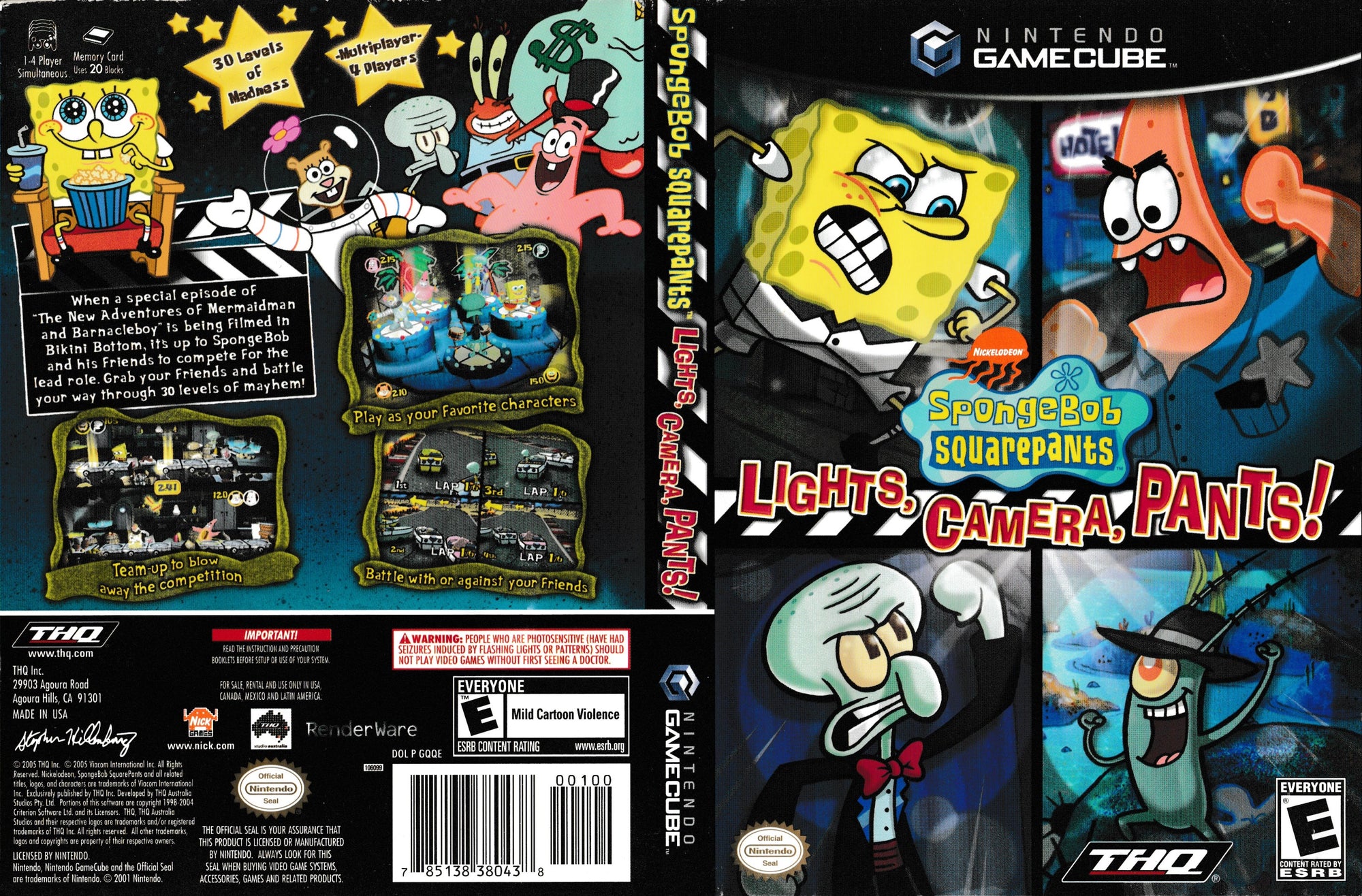 Spongebob: Lights Camera Pants - Nintendo Gamecube