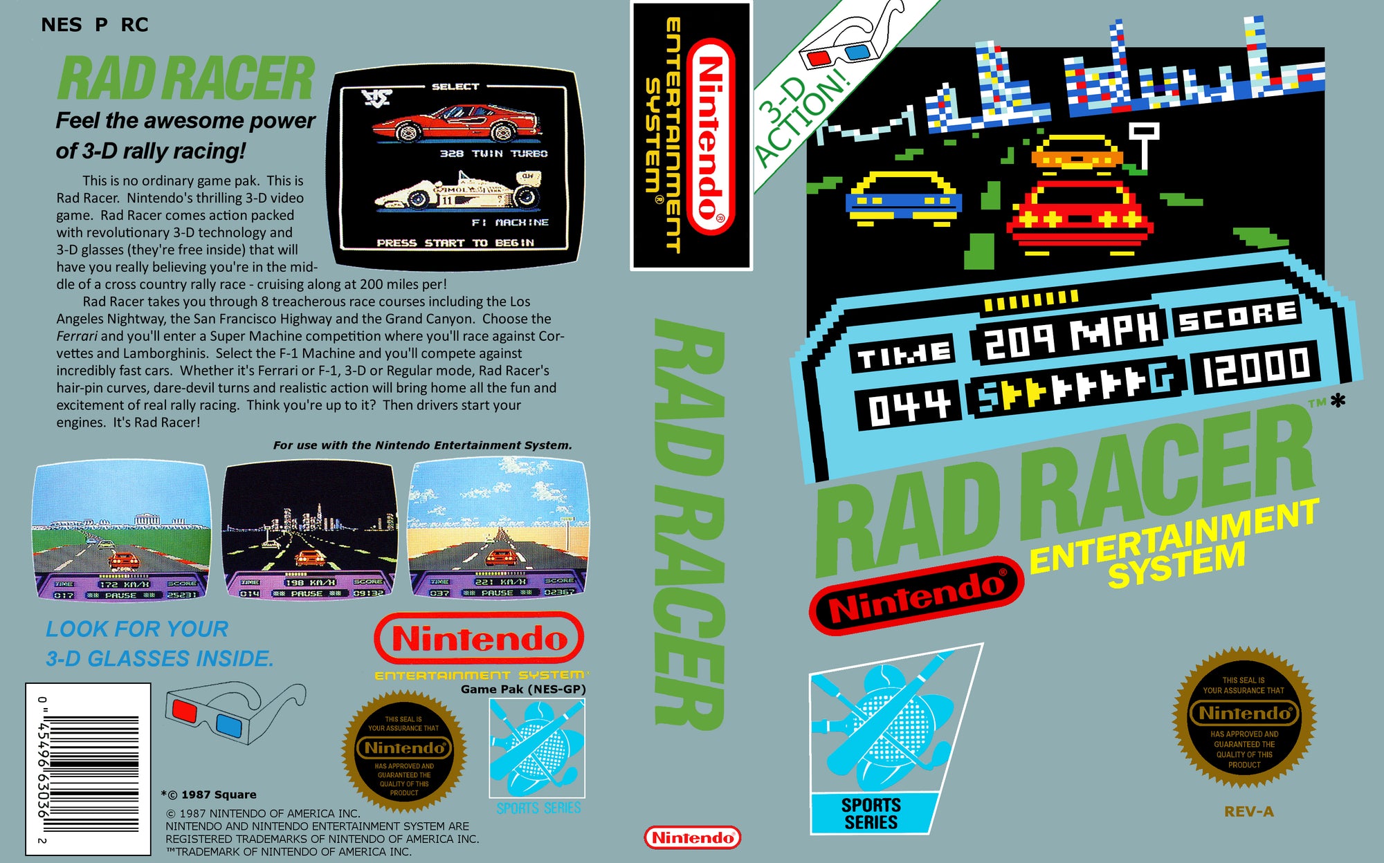 Rad Racer - NES