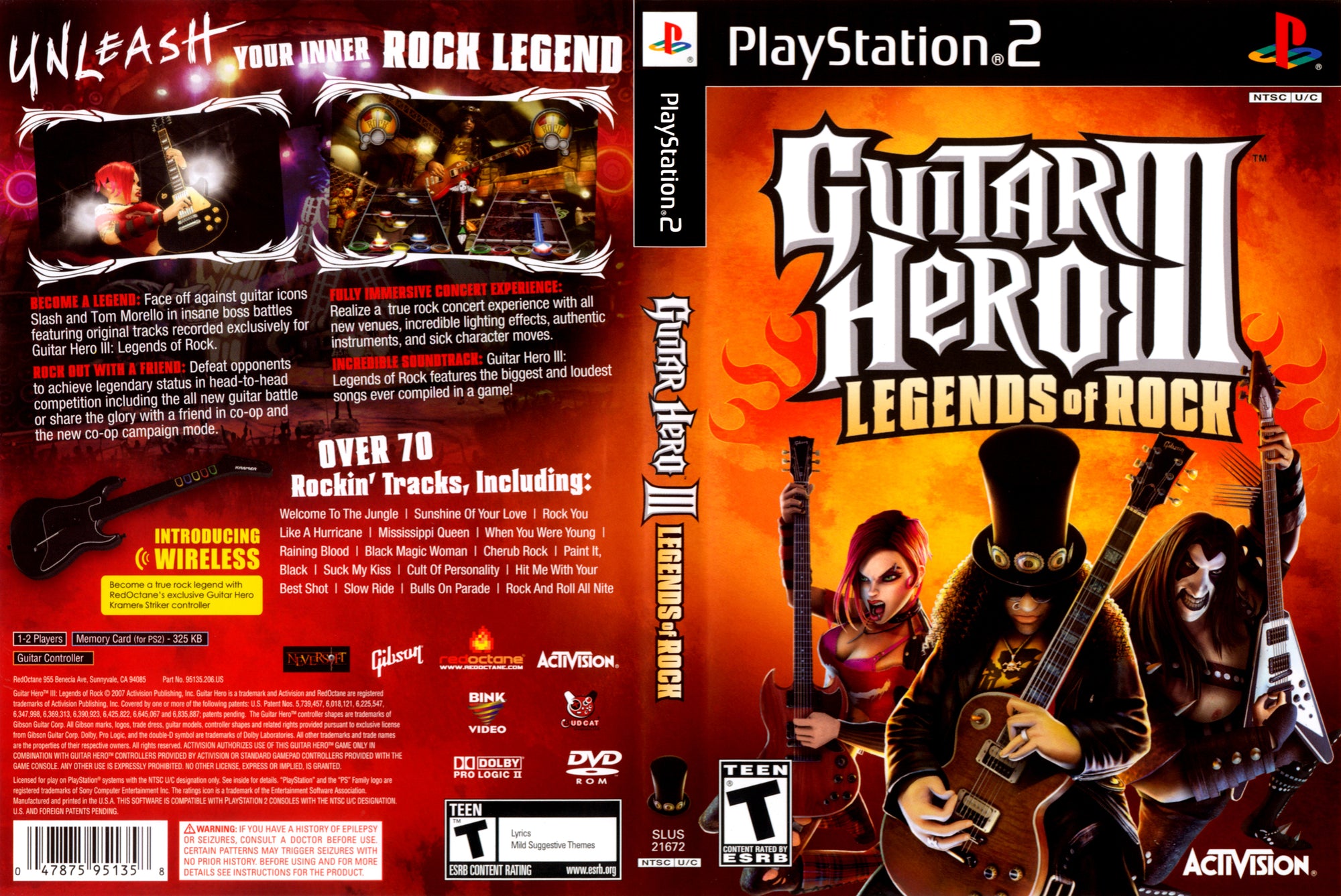 Guitar Hero 3 Legends of Rock - PS2