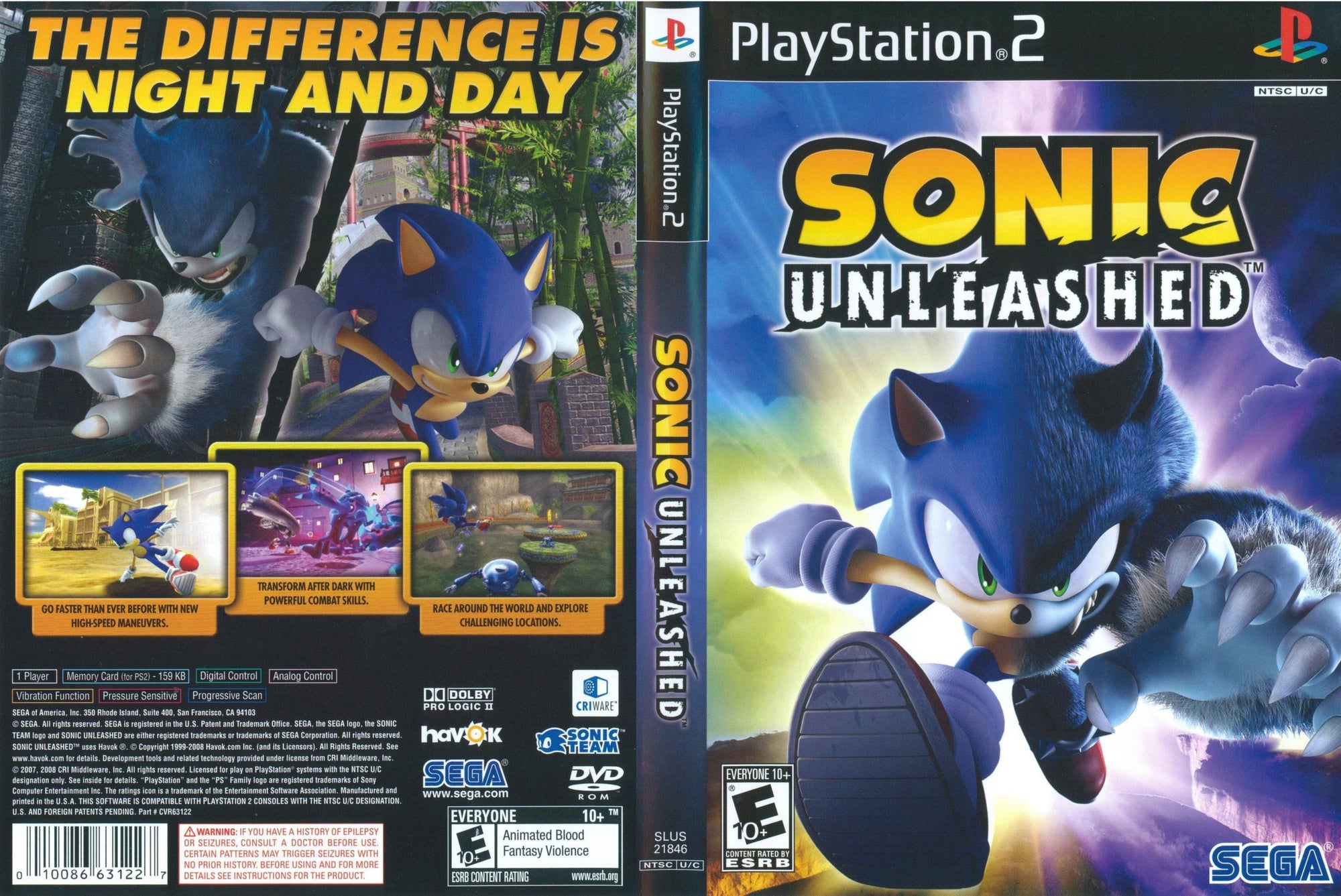 Sonic Unleashed - PS2