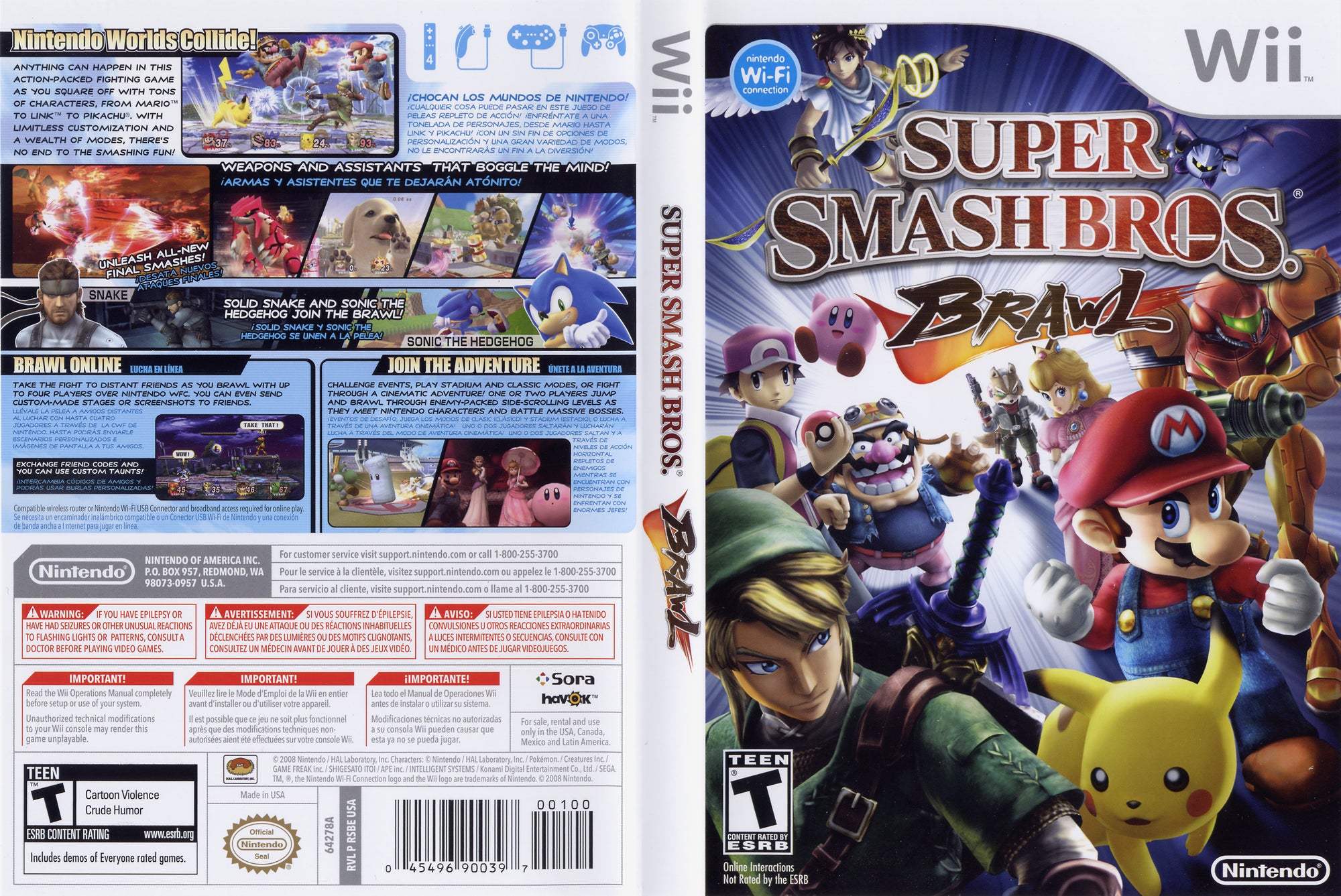 Super Smash Bros Brawl Wii - Nintendo Wii