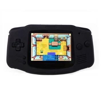 Game Boy Advance, black shell, finished mod by Retro Gaming Insider