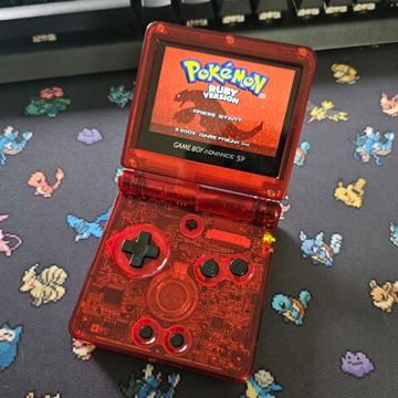 GBA SP, red, finished mod by Retro Gaming Insider