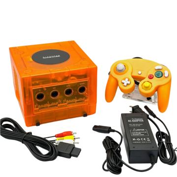 GameCube, orange, finished mod by Retro Gaming Insider