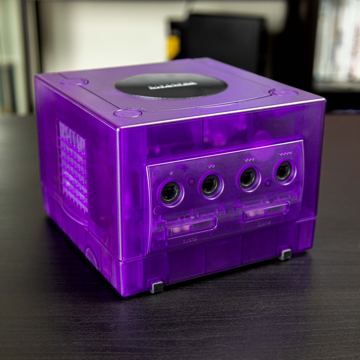 GameCube, purple, finished mod by Retro Gaming Insider